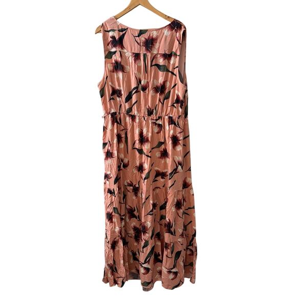 AVA & VIV Plus Size Sleeveless Floral Maxi Dress Dusty Pink 2X - Picture 4 of 6